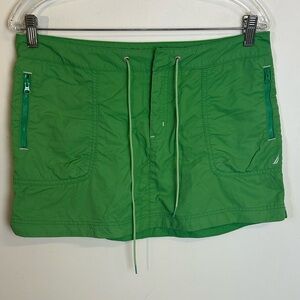 Vtg Y2K Náutica M Micro Skirt Cargo‎ Nylon blend Drawstring Flirty girl Summer